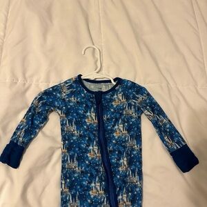 Kids Blue Castle Print bamboo pajamas